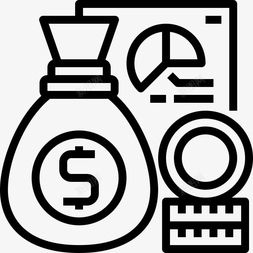 经济预算商业图标svg_新图网 https://ixintu.com 商业 经济 金融 钱袋 预算