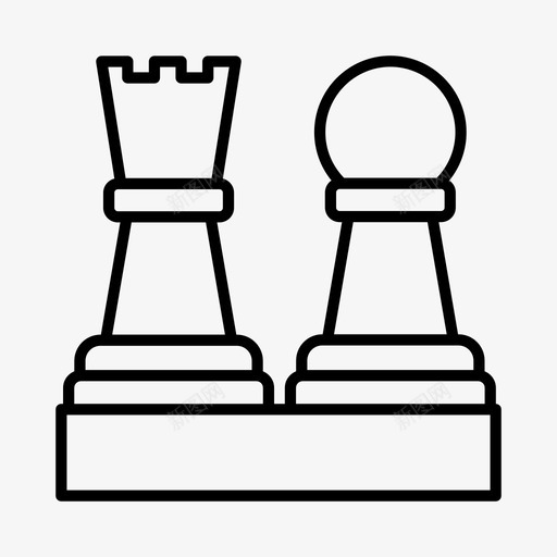 国际象棋经典游戏游戏图标svg_新图网 https://ixintu.com 国际象棋 战略游戏 游戏 经典游戏