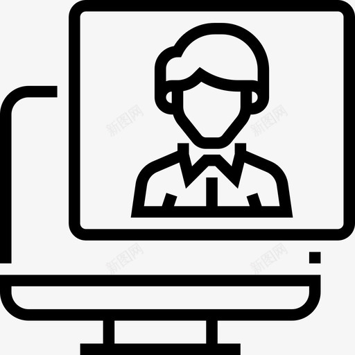 视频通话社交2线性图标svg_新图网 https://ixintu.com 社交2 线性 视频通话