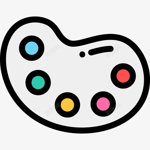 调色板信纸111线性颜色图标svg_新图网 https://ixintu.com 信纸111 红灰黄色 线性颜色 调色板