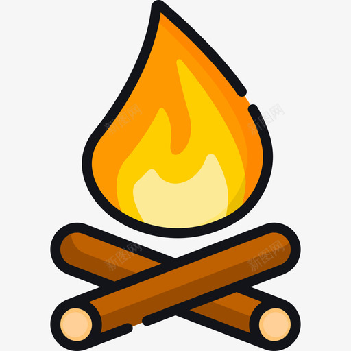 篝火safari6线性颜色图标svg_新图网 https://ixintu.com safari6 篝火 线性颜色
