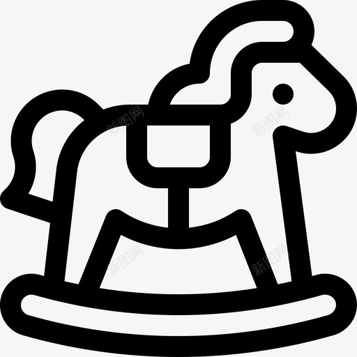 摇摆马圣诞85直系图标svg_新图网 https://ixintu.com 圣诞85 摇摆马 直系