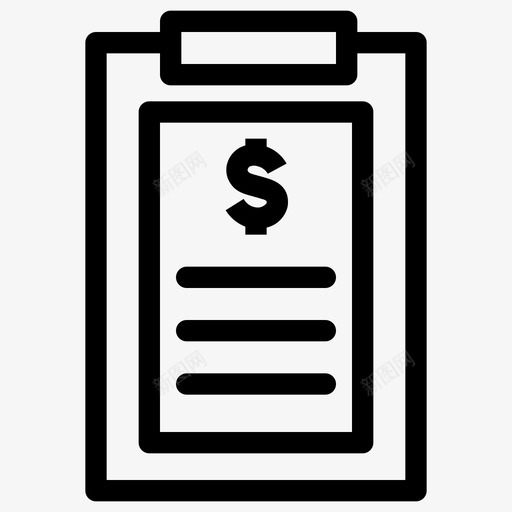 表格对账单银行图标svg_新图网 https://ixintu.com 对账单 文件 检查表 表格 财务 银行 银行和财务大纲