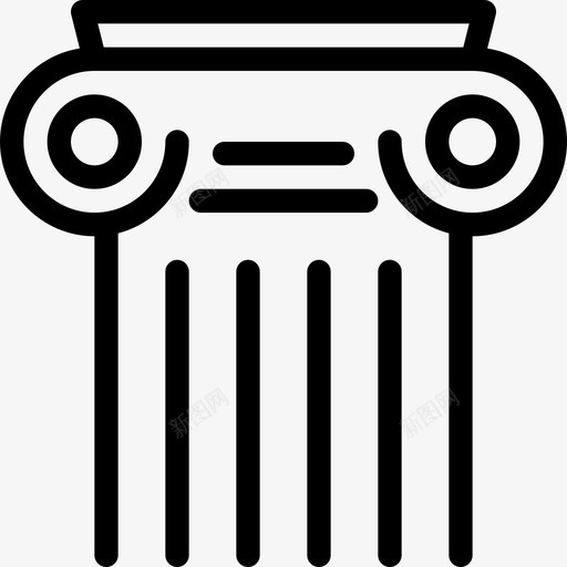 支柱建筑7线性图标svg_新图网 https://ixintu.com 建筑7 支柱 线性