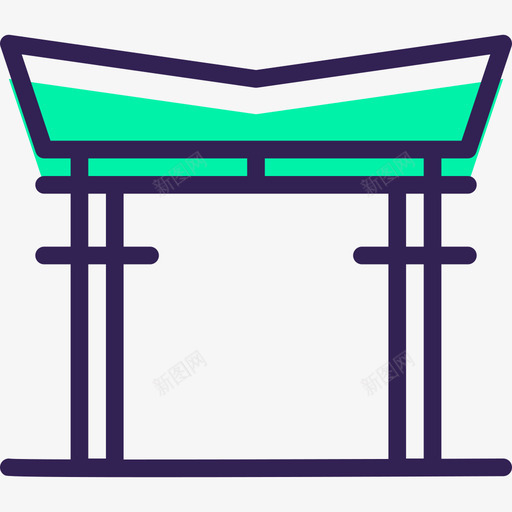 Tori门旅游51号绿影图标svg_新图网 https://ixintu.com Tori门 旅游51号 绿影
