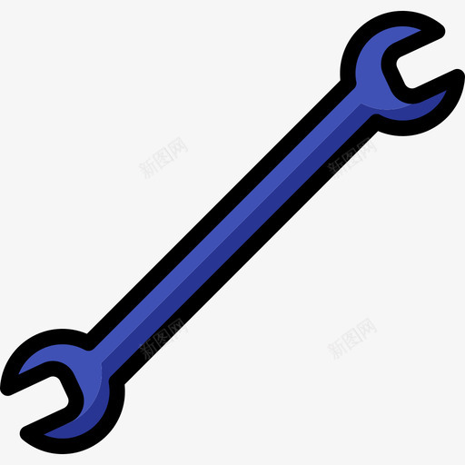 线颜色31号工具扳手图标svg_新图网 https://ixintu.com 线颜色31号工具扳手