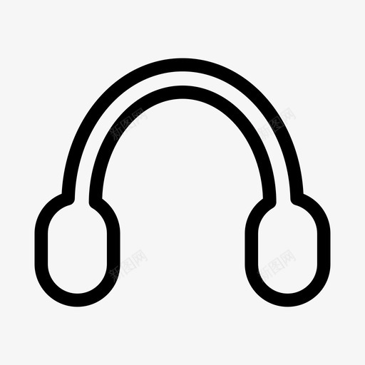 耳机线路音乐图标svg_新图网 https://ixintu.com 扬声器 教育线路 线路 耳机 音乐