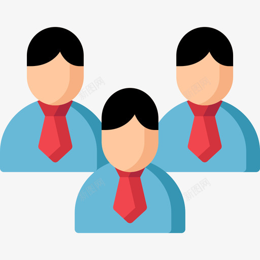 团队员工4人单位图标svg_新图网 https://ixintu.com 单位 员工4人 团队