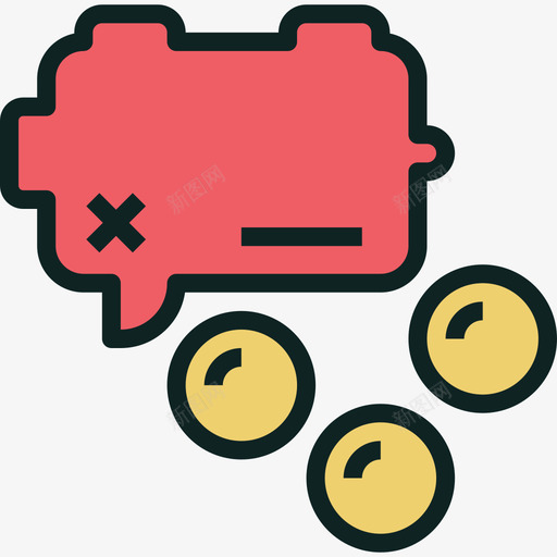存钱罐理财线条色彩图标svg_新图网 https://ixintu.com 存钱罐 理财 线条色彩