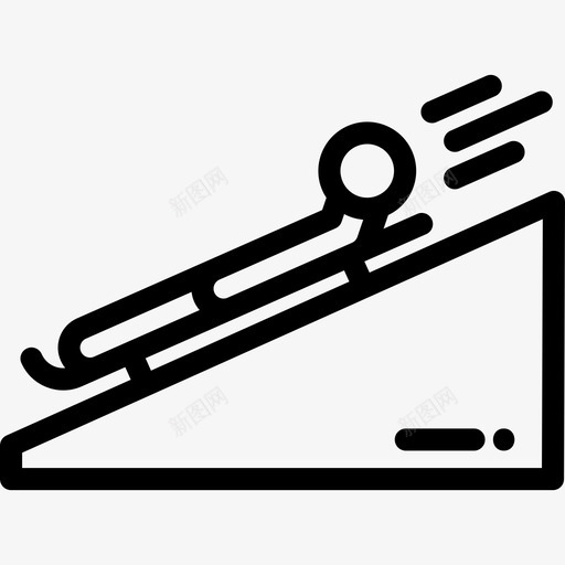 雪橇冬季运动10直线型图标svg_新图网 https://ixintu.com 冬季运动10 直线型 雪橇