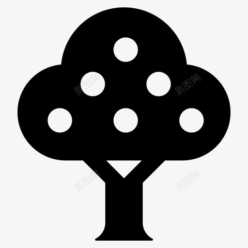 树苹果树水果图标svg_新图网 https://ixintu.com 收获 树 植物 水果 自然 苹果树
