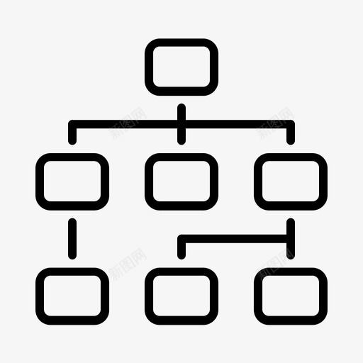 图表图表层次结构计划图标svg_新图网 https://ixintu.com 图表图表 图表轮廓笔划 层次结构 工作流 方案 结构 计划