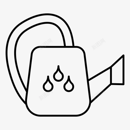 水壶花园园艺图标svg_新图网 https://ixintu.com 园艺 园艺图标 水壶 花园