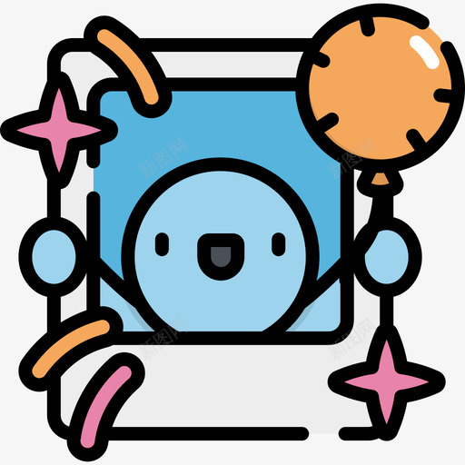 照片新年5线颜色图标svg_新图网 https://ixintu.com 新年5 照片 线颜色