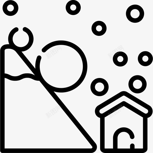 雪崩冬季自然13线性图标svg_新图网 https://ixintu.com 冬季自然13 线性 雪崩