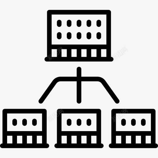 网络团队合作8直线型图标svg_新图网 https://ixintu.com 团队合作8 直线型 网络