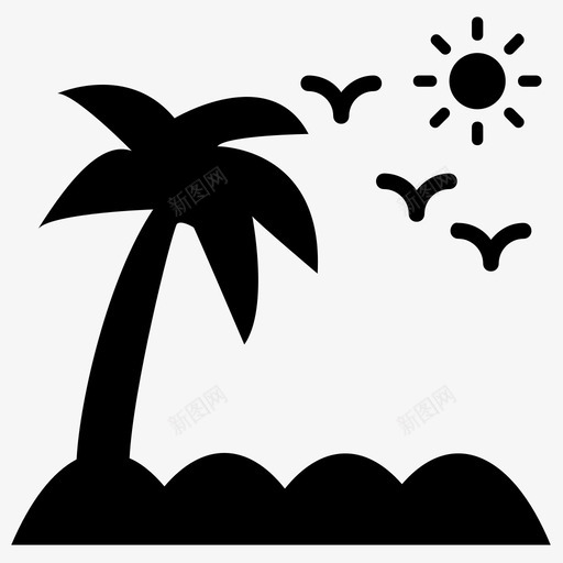 热带岛棕榈树异国岛图标svg_新图网 https://ixintu.com 异国岛 棕榈树 河畔岛 海滨岛 热带岛 科学雕文图标
