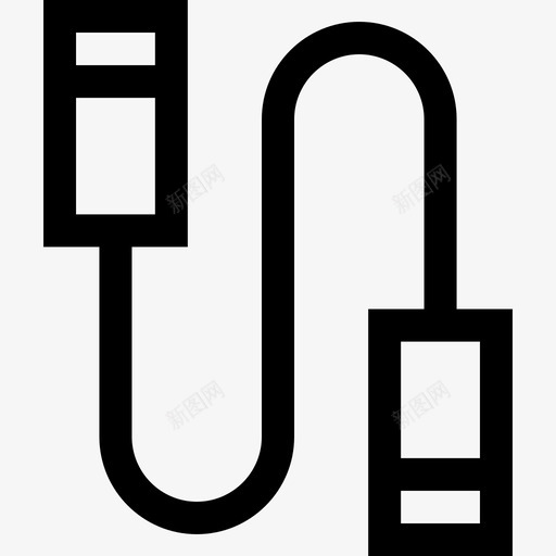 Usb线视频和摄像机4线性图标svg_新图网 https://ixintu.com Usb线 线性 视频和摄像机4
