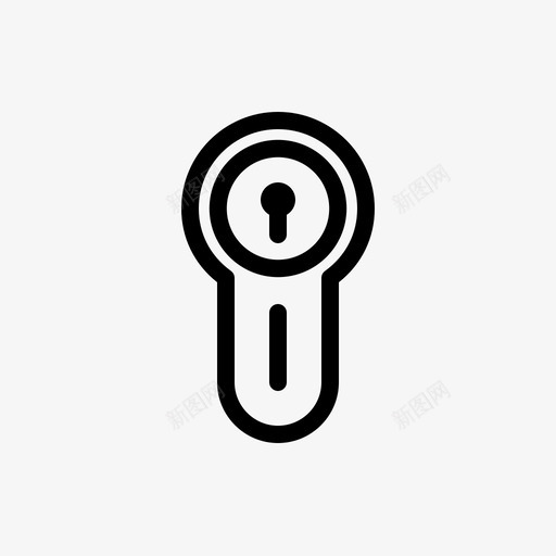锁孔锁挂锁图标svg_新图网 https://ixintu.com 保护 挂锁 挂锁线 锁 锁孔