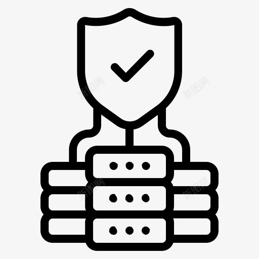 安全数据库服务器屏蔽图标svg_新图网 https://ixintu.com gdpr线 安全数据库 屏蔽 服务器