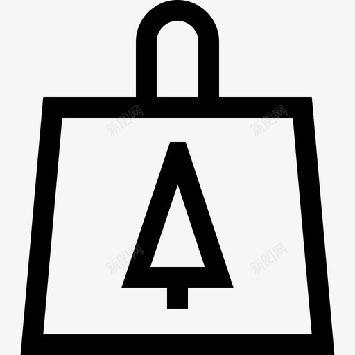 购物袋圣诞96直线型图标svg_新图网 https://ixintu.com 圣诞96 直线型 购物袋