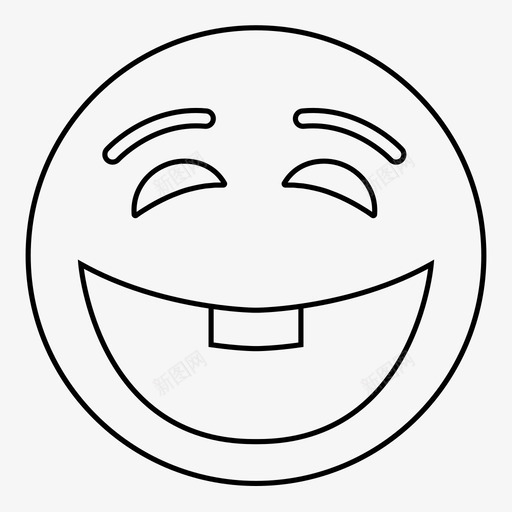 笑脸龅牙表情符号图标svg_新图网 https://ixintu.com 大板牙 快乐 笑脸 表情符号 龅牙