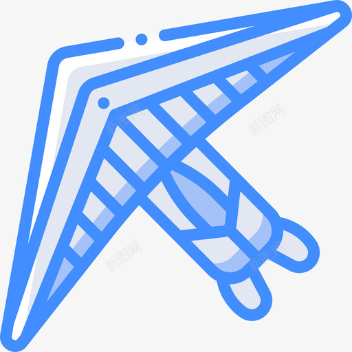 悬挂式滑翔极限运动3蓝色图标svg_新图网 https://ixintu.com 悬挂式滑翔 极限运动3 蓝色