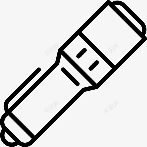 手电筒管道工工具和元件线性图标svg_新图网 https://ixintu.com 手电筒 管道工工具和元件 线性