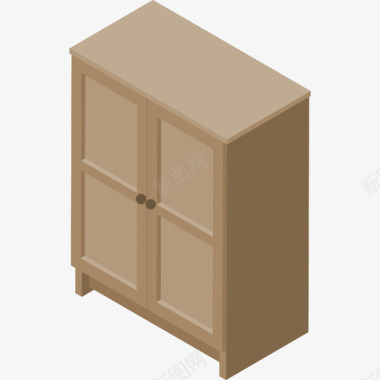 衣柜家具34扁平图标图标