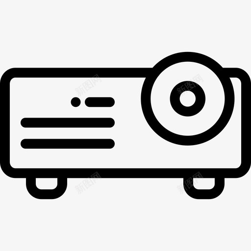 投影仪工作区8线性图标svg_新图网 https://ixintu.com 工作区8 投影仪 线性