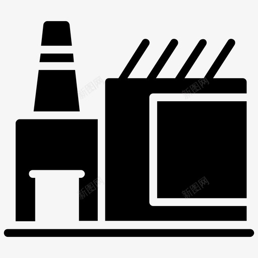 工厂企业工业图标svg_新图网 https://ixintu.com 企业 制造商 发电厂 工业 工厂 美国文化和地标符号