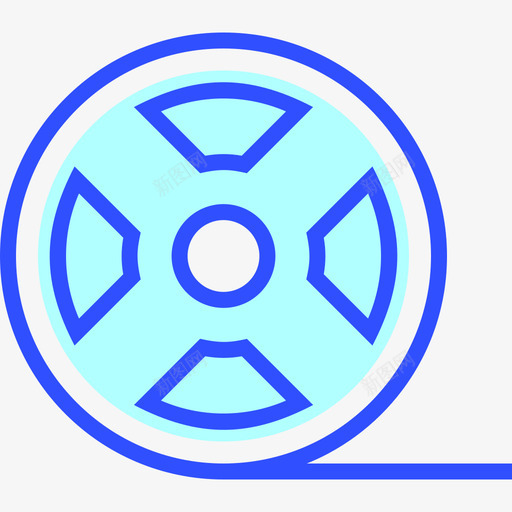 胶卷电影录像线颜色图标svg_新图网 https://ixintu.com 电影录像 线颜色 胶卷