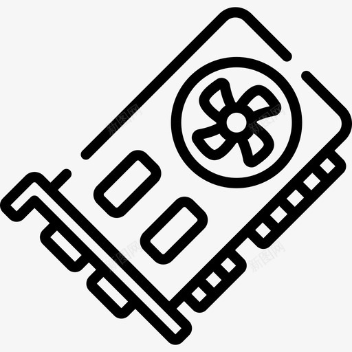 视频卡计算机部件3线性图标svg_新图网 https://ixintu.com 线性 视频卡 计算机部件3