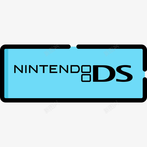 任天堂Ds视频游戏logo2线性颜色图标svg_新图网 https://ixintu.com 任天堂Ds 线性颜色 视频游戏logo2