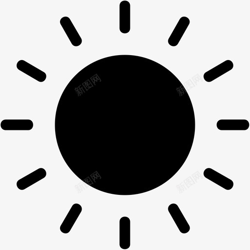 太阳气候天气预报图标svg_新图网 https://ixintu.com 光线 天气 天气预报 太阳 气候