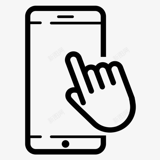 互动手指手图标svg_新图网 https://ixintu.com 互动 在线 在线购买食物 手 手指 智能手机 购物