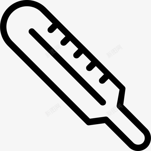 温度计医用66线性图标svg_新图网 https://ixintu.com 医用66 温度计 线性