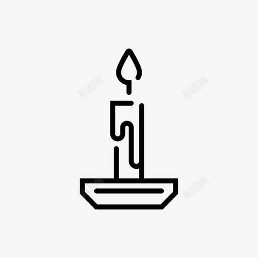 蜡烛火焰万圣节图标svg_新图网 https://ixintu.com 万圣节 万圣节恐惧本身 火焰 神秘 蜡 蜡烛