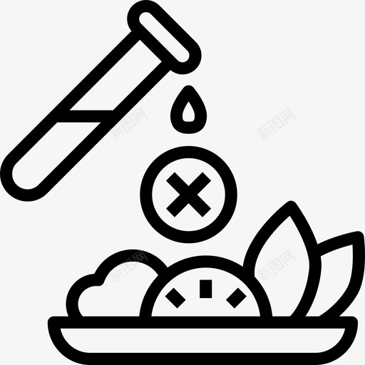 化学有机农业线性图标svg_新图网 https://ixintu.com 化学 有机农业 线性