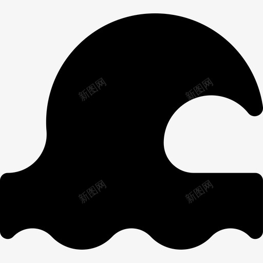 波浪冲浪10填充图标svg_新图网 https://ixintu.com 冲浪10 填充 波浪