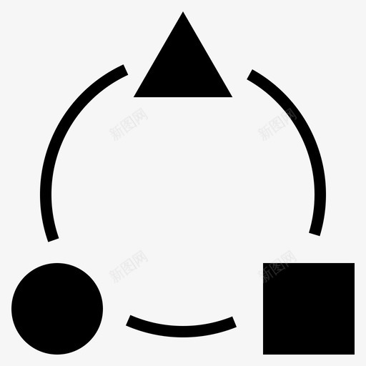 多样化几何学形状图标svg_新图网 https://ixintu.com 几何学 多样化 形状 置换 股票市场字形 转换