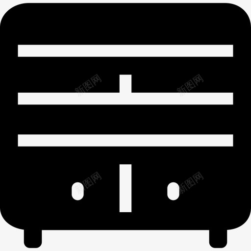 抽屉柜家用电器和家具3个装满图标svg_新图网 https://ixintu.com 家用电器和家具3个 抽屉柜 装满
