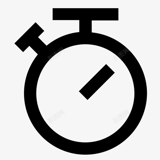 秒表时钟倒计时图标svg_新图网 https://ixintu.com 倒计时 时钟 时间 秒表 计时器