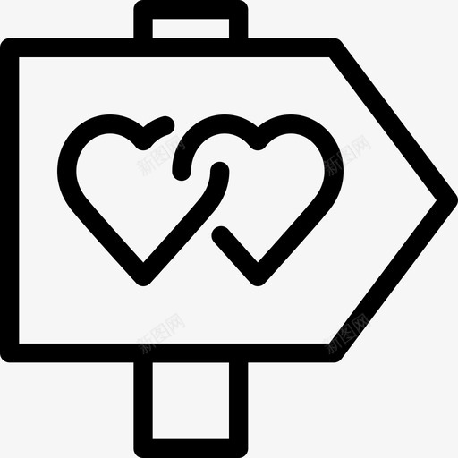 婚礼路线标志导航指向图标svg_新图网 https://ixintu.com 婚礼路线图标 婚礼路线标志 导航 指向 标牌