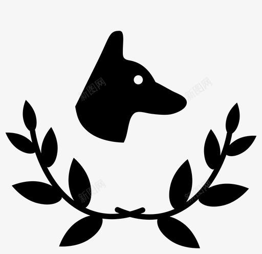 优秀的狗证书宠物图标svg_新图网 https://ixintu.com 优秀的狗 劳雷尔卓越 宠物 证书 质量 高级
