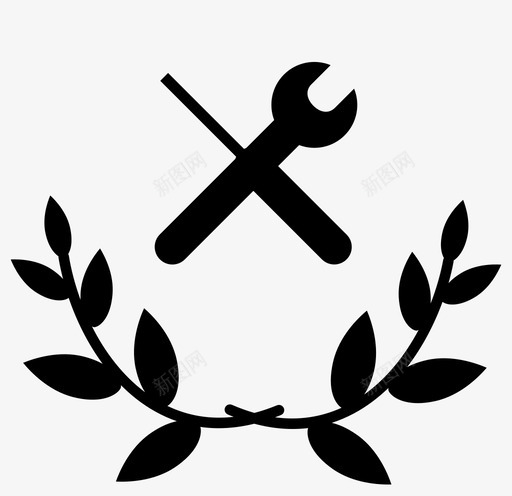 优秀的工具证书车库图标svg_新图网 https://ixintu.com 优秀的工具 劳雷尔卓越 证书 质量 车库 高级