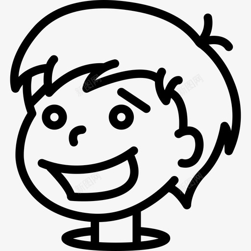 男孩卡通化身2直系图标svg_新图网 https://ixintu.com 卡通化身2 男孩 直系