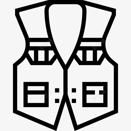 马甲牛仔2直线型图标svg_新图网 https://ixintu.com 牛仔2 直线型 马甲