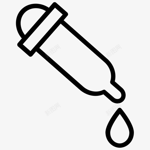 滴管颜色选择器实验室设备图标svg_新图网 https://ixintu.com 吸管 实验室设备 滴管 设计思维线图标 颜色选择器