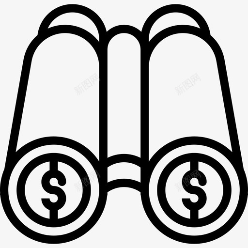 双筒望远镜金融投资2线性图标svg_新图网 https://ixintu.com 双筒望远镜 线性 金融投资2